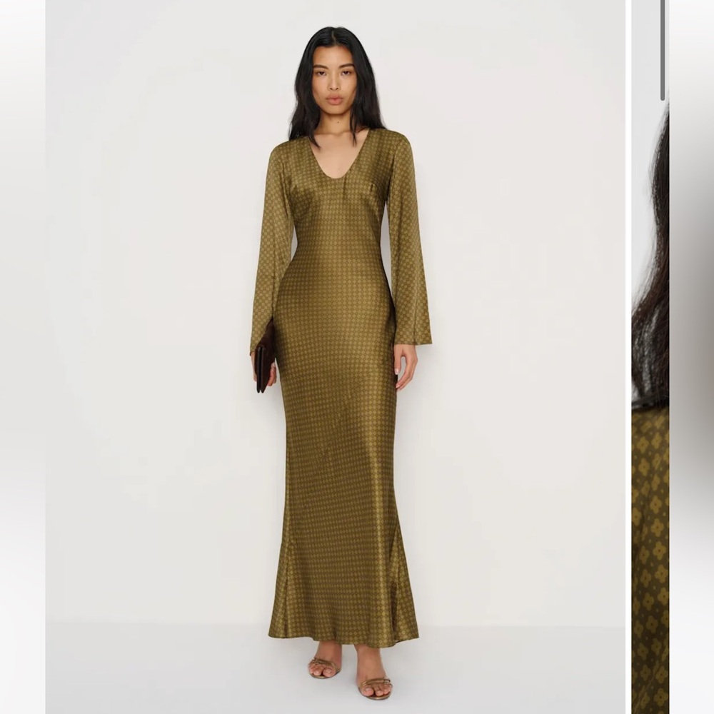 Reformation Vivia Silk Dress - Pompeii